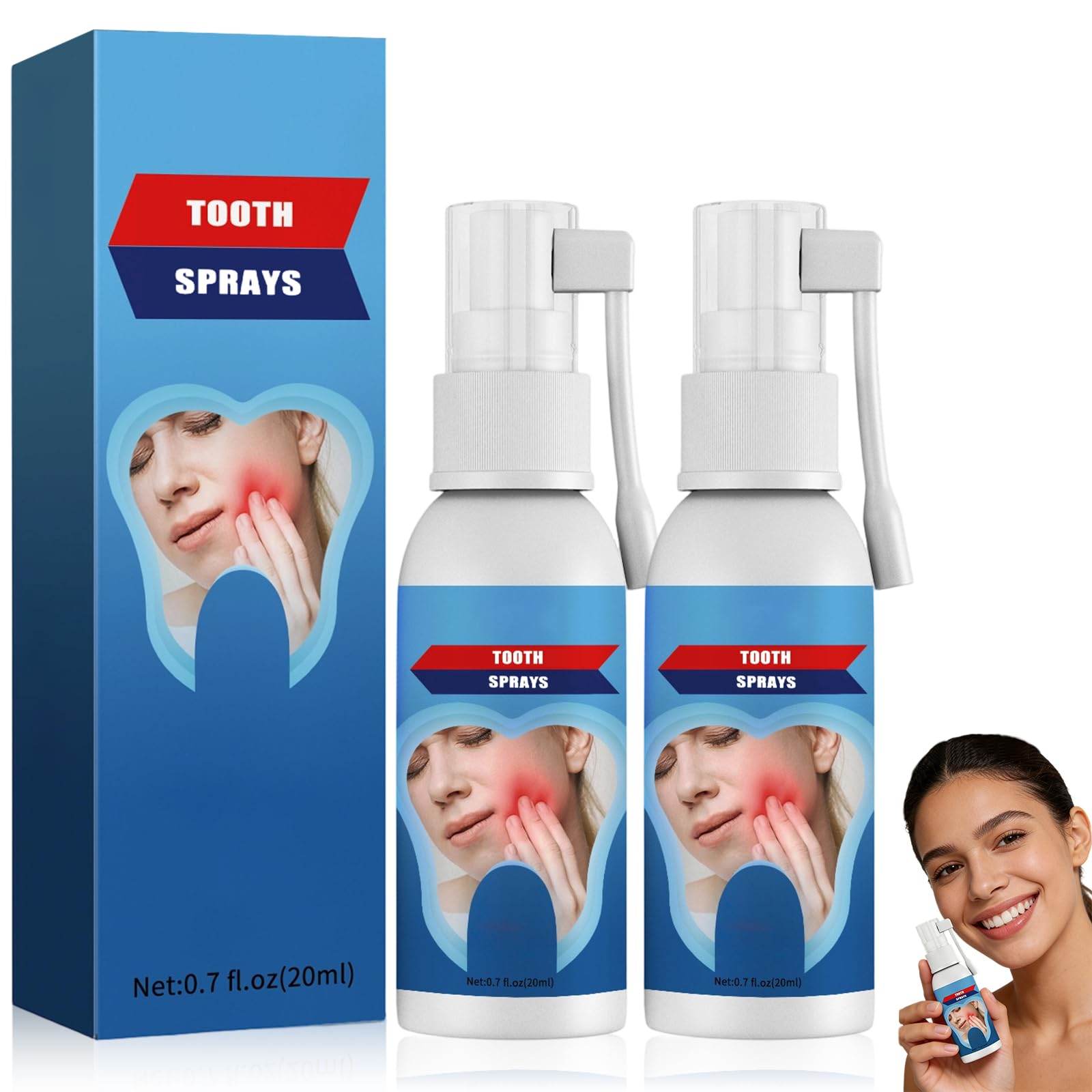 Diinou 2Pack Alivio Bucal, empaque compacto para cuidado diario.