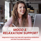 Dilib Magnesium Drops, uso nocturno suave para relajación sin somnolencia.