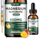 Dilib magnesio glicinato: botella con sabor mango para el día