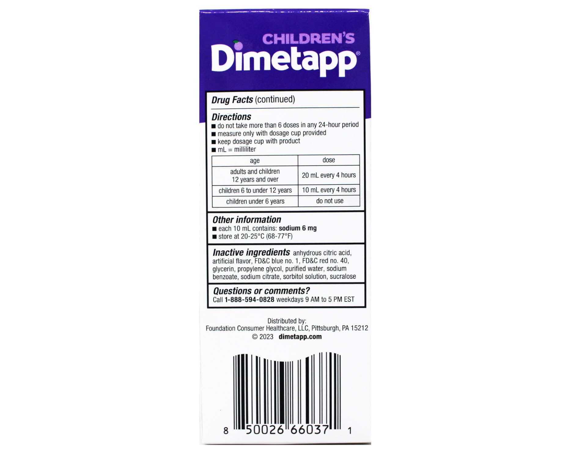 Dimetapp Elixir para niños: gotero de dosificación para administrar con facilidad.