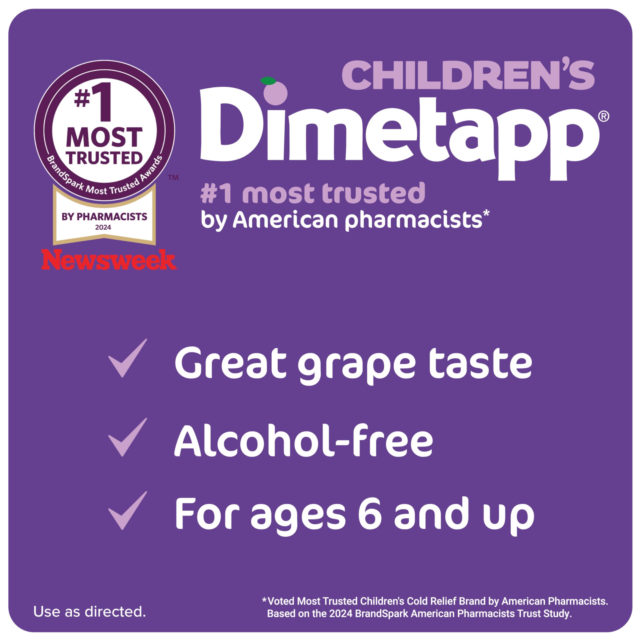 Cucharita de medición Dimetapp para dosis consistentes.