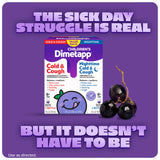 Dimetapp para niños, sabor a uva para facilitar la toma diaria.