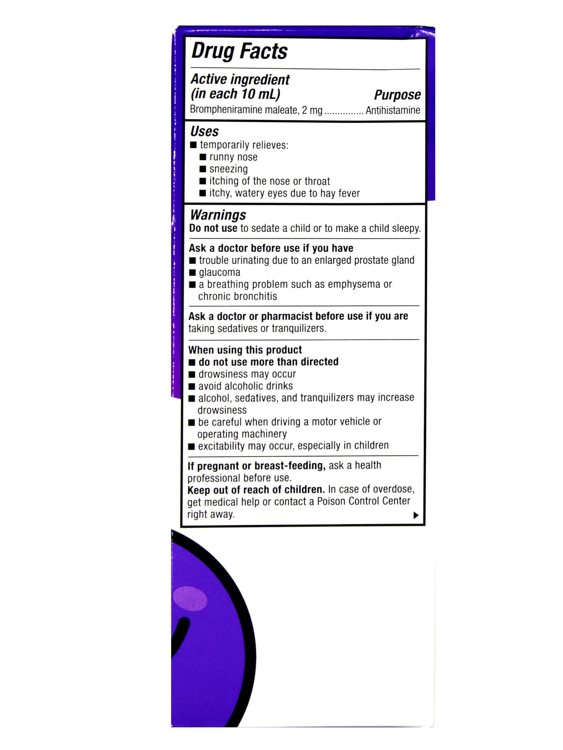 Dimetapp: jarabe sin alcohol para uso en niños.