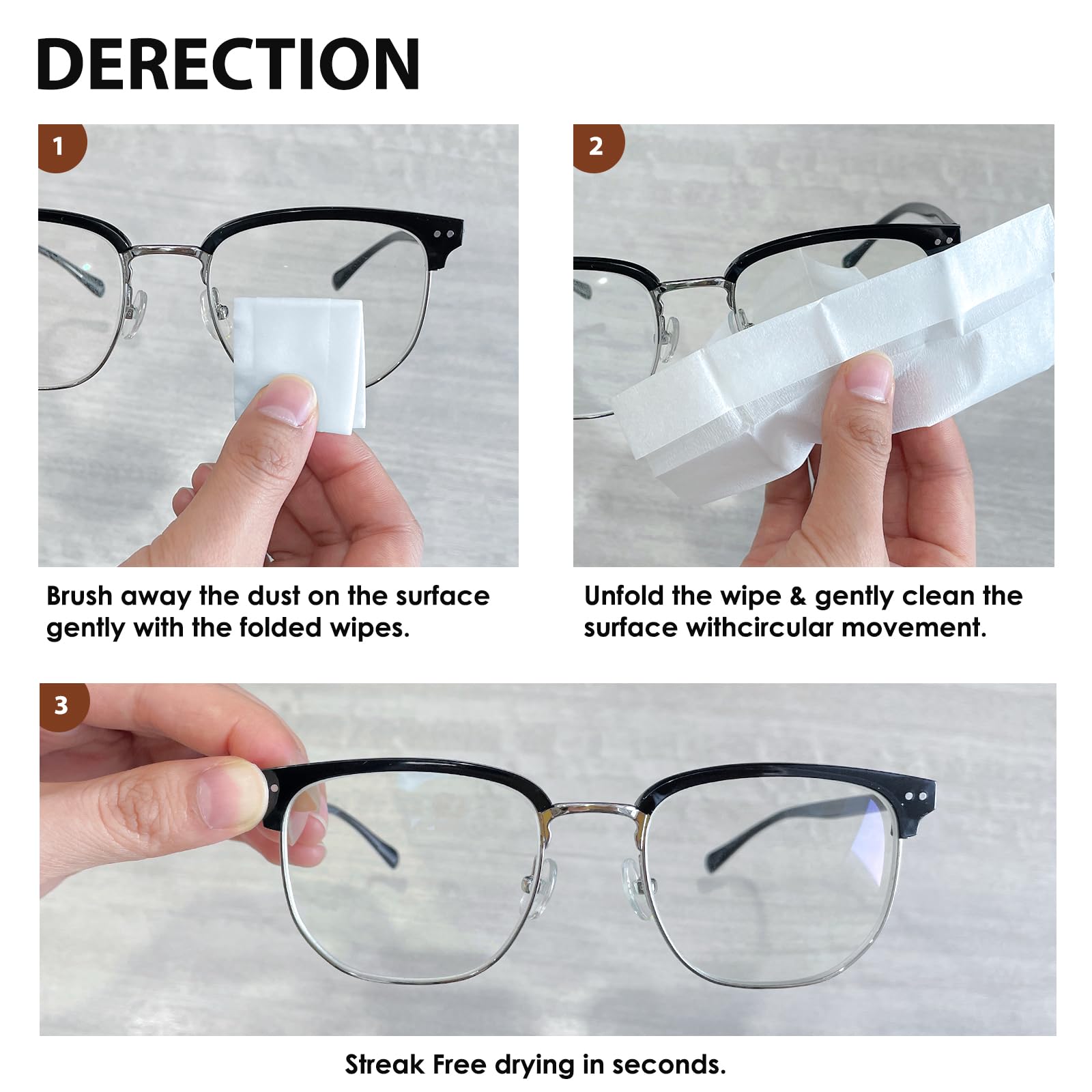Dipoo toallitas lentes portátiles, ideal para limpiar en viajes o fuera de casa