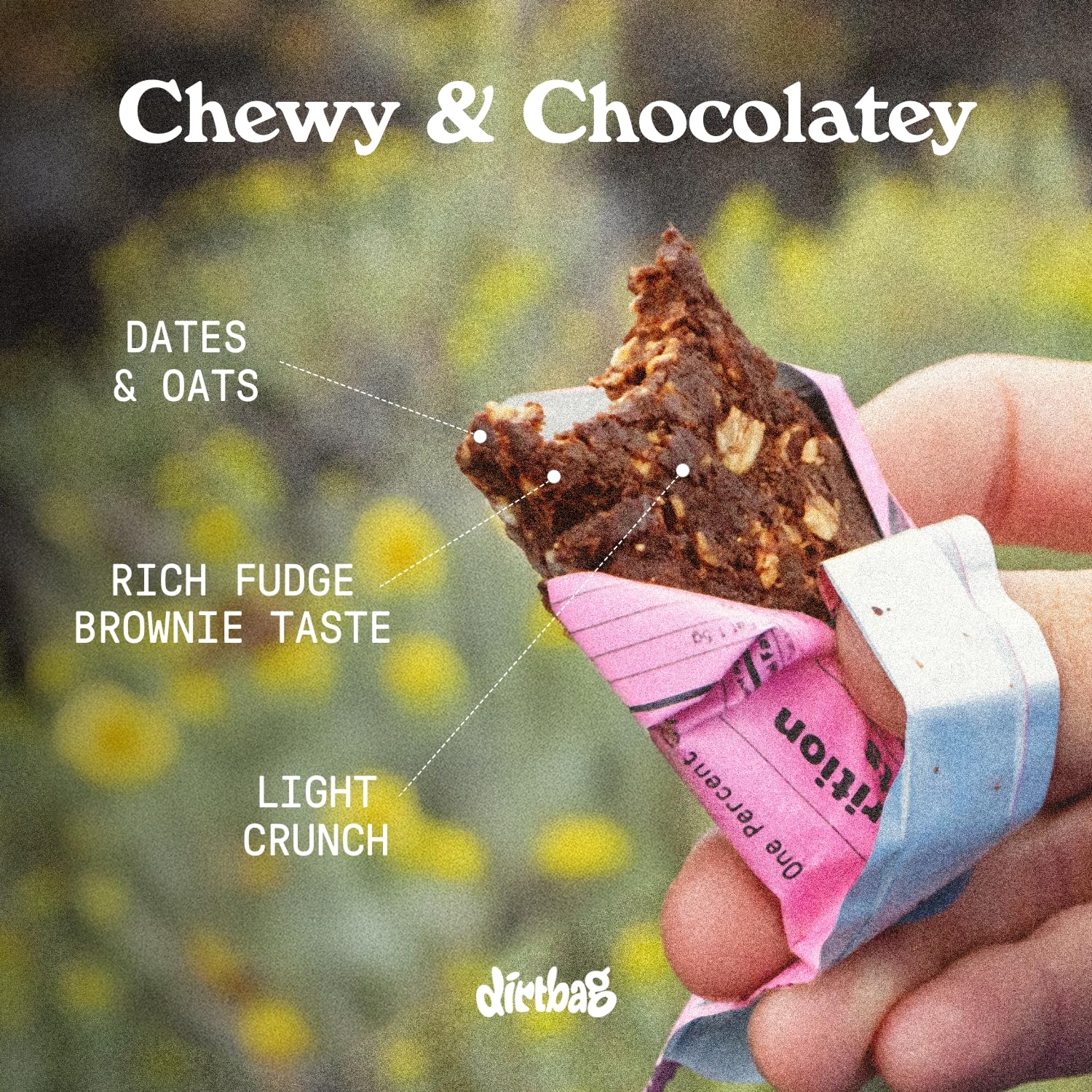 Dirtbag Bar chocolate oscuro 100% ideal para recargar energía
