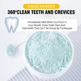 DISAAR Beauty polvo dental blanquea suavemente los dientes para una sonrisa más brillante.