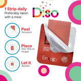 DISO Energy: cafeína y vitaminas con alta absorción para mantenerte activo.