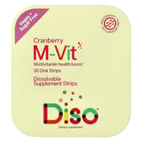 Tiras DISO M-VIT que se disuelven en la lengua para absorción rápida.