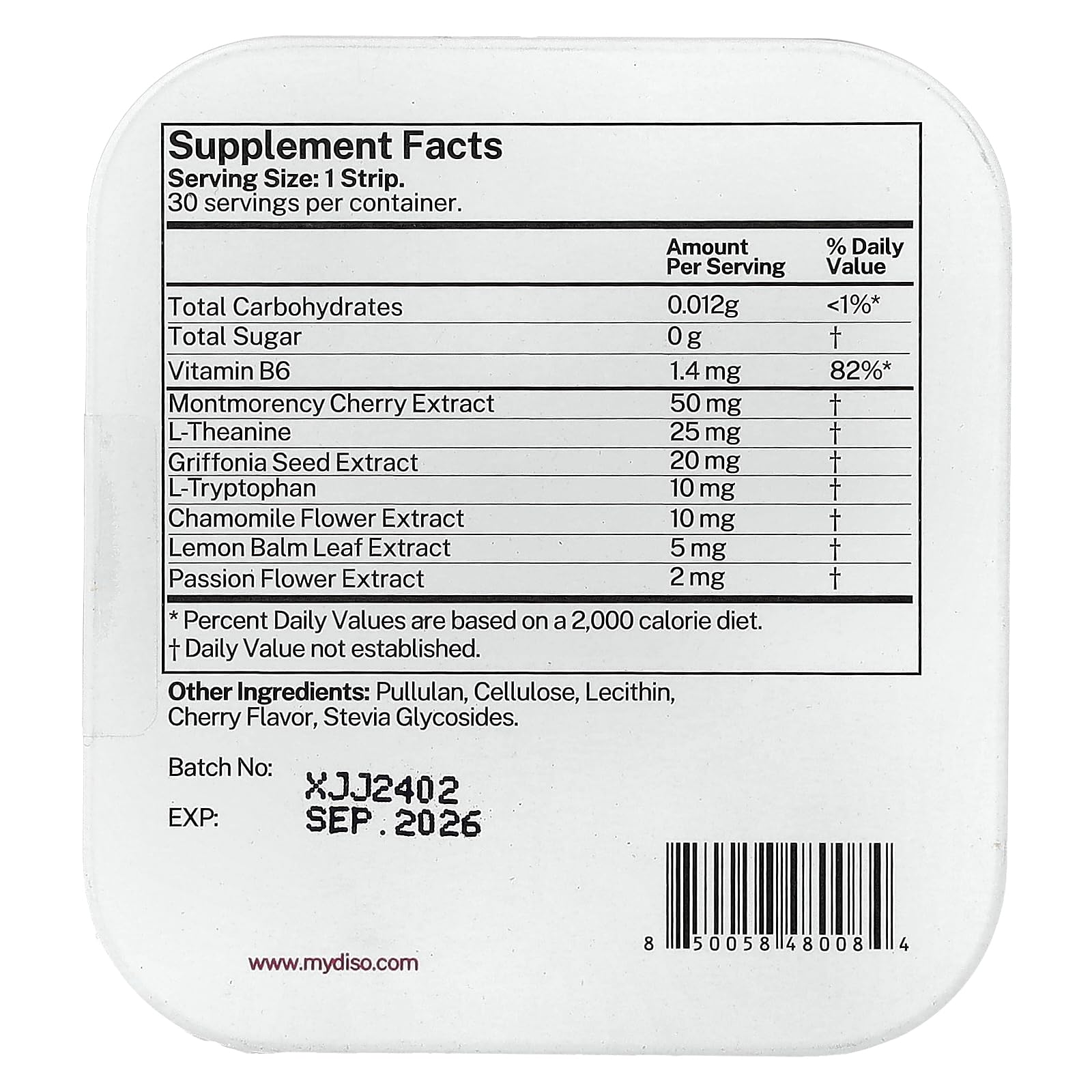 DISO Snooze, tiras disolviéndose en la lengua para absorción rápida y conveniente.