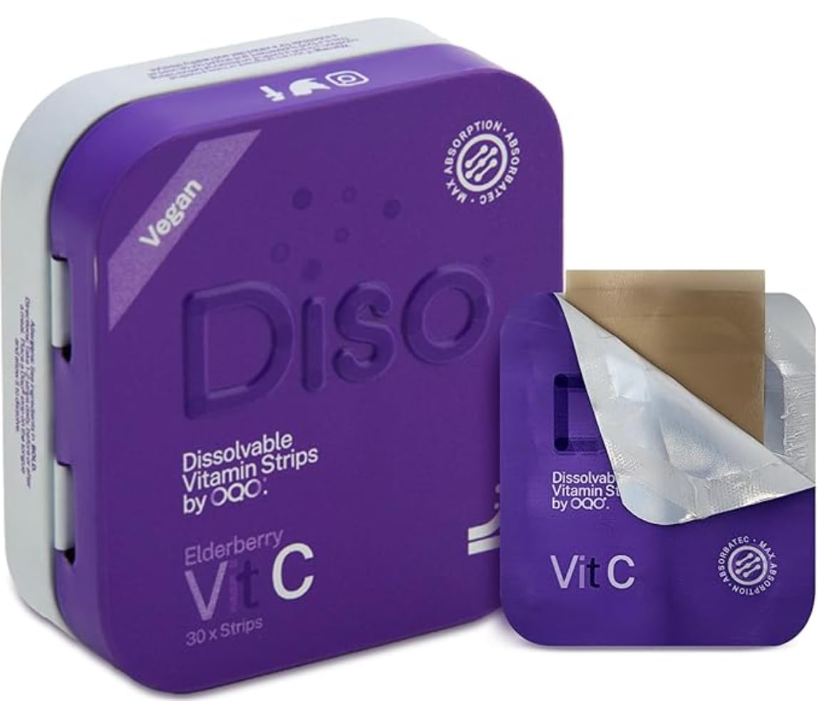 DISO Vitamina C: tira sabor saúco, absorción rápida para empezar el día