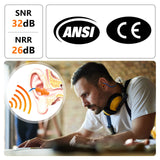 Dison tapones auditivos 32 dB, con certificaciones ANSI y CE.