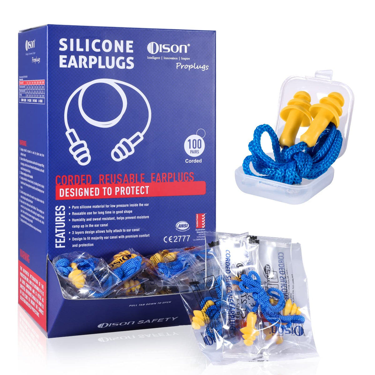 Dison tapones auditivos de silicona reducen ruido para comodidad diaria