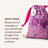 Copa DIVA Modelo 1 con bolsa retro floral para transporte