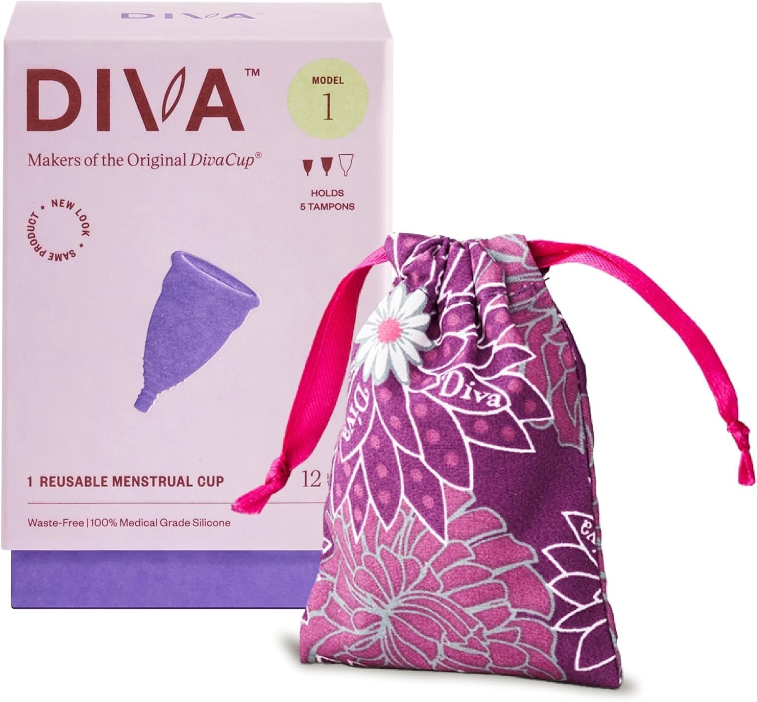 DIVA Copa Modelo 1 frente: silicona médica para uso diario seguro