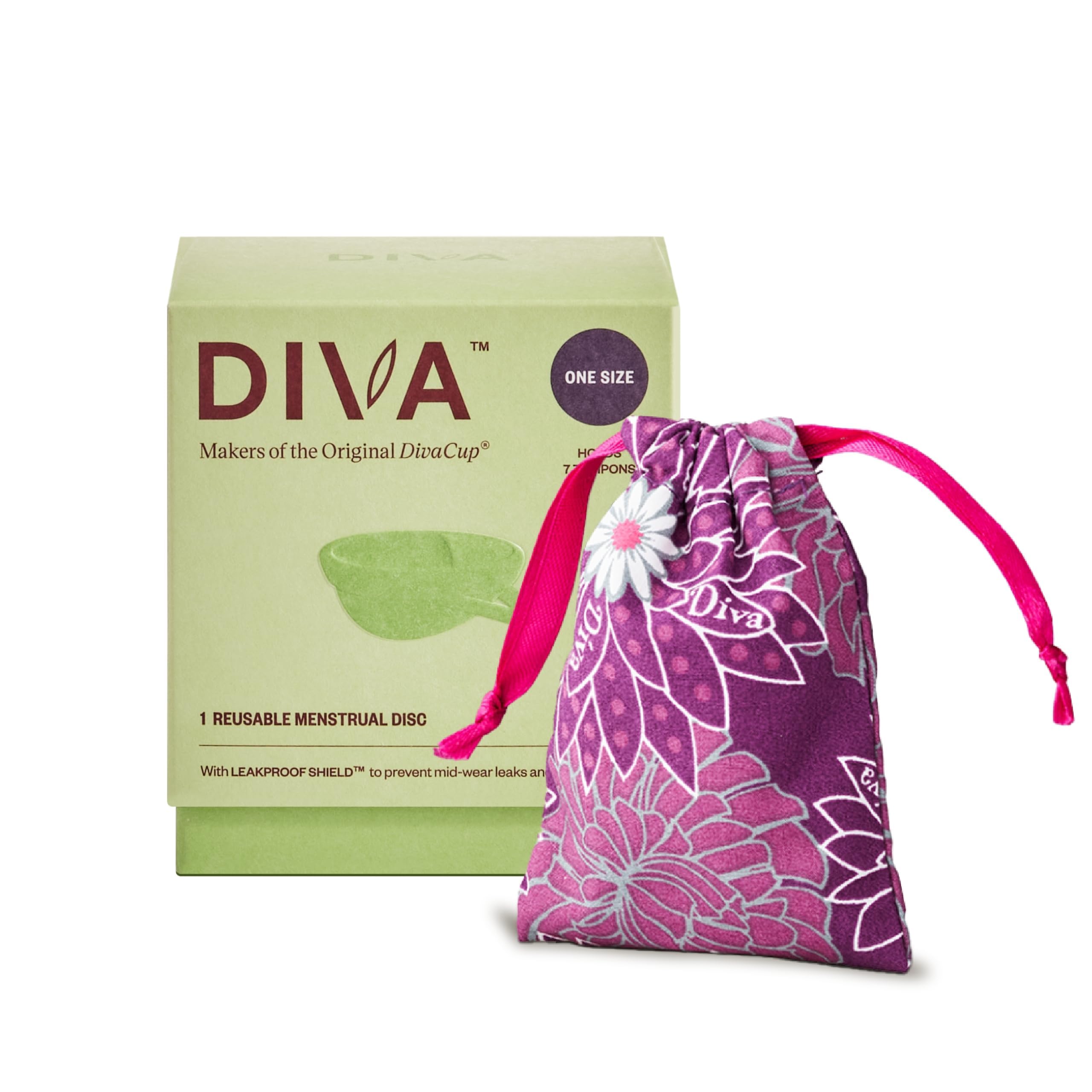 DIVA Disc, capacidad 36 ml, protección diaria prolongada.