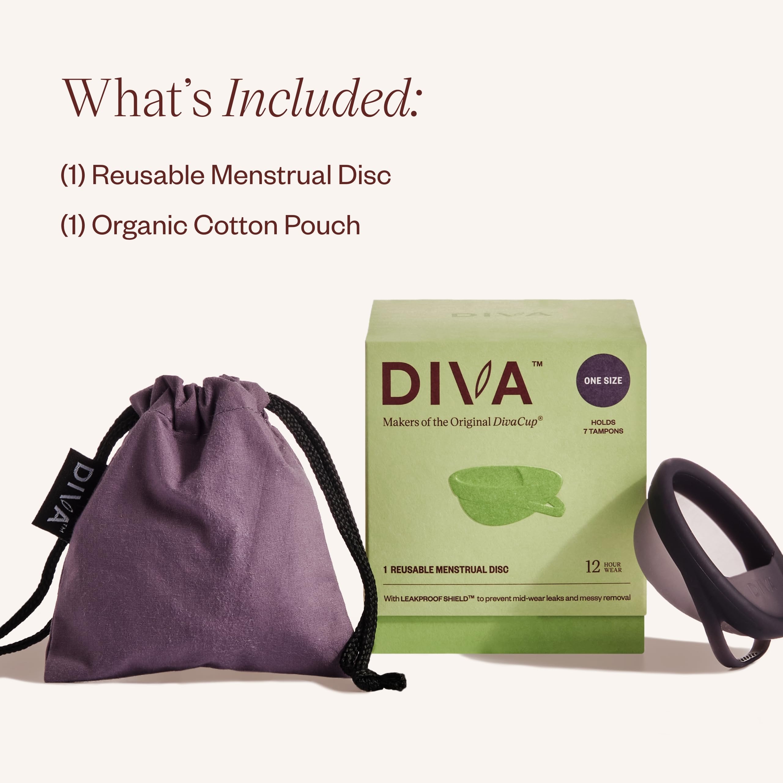 Diva Disc alta capacidad para uso prolongado, equivalente a 7 tampones