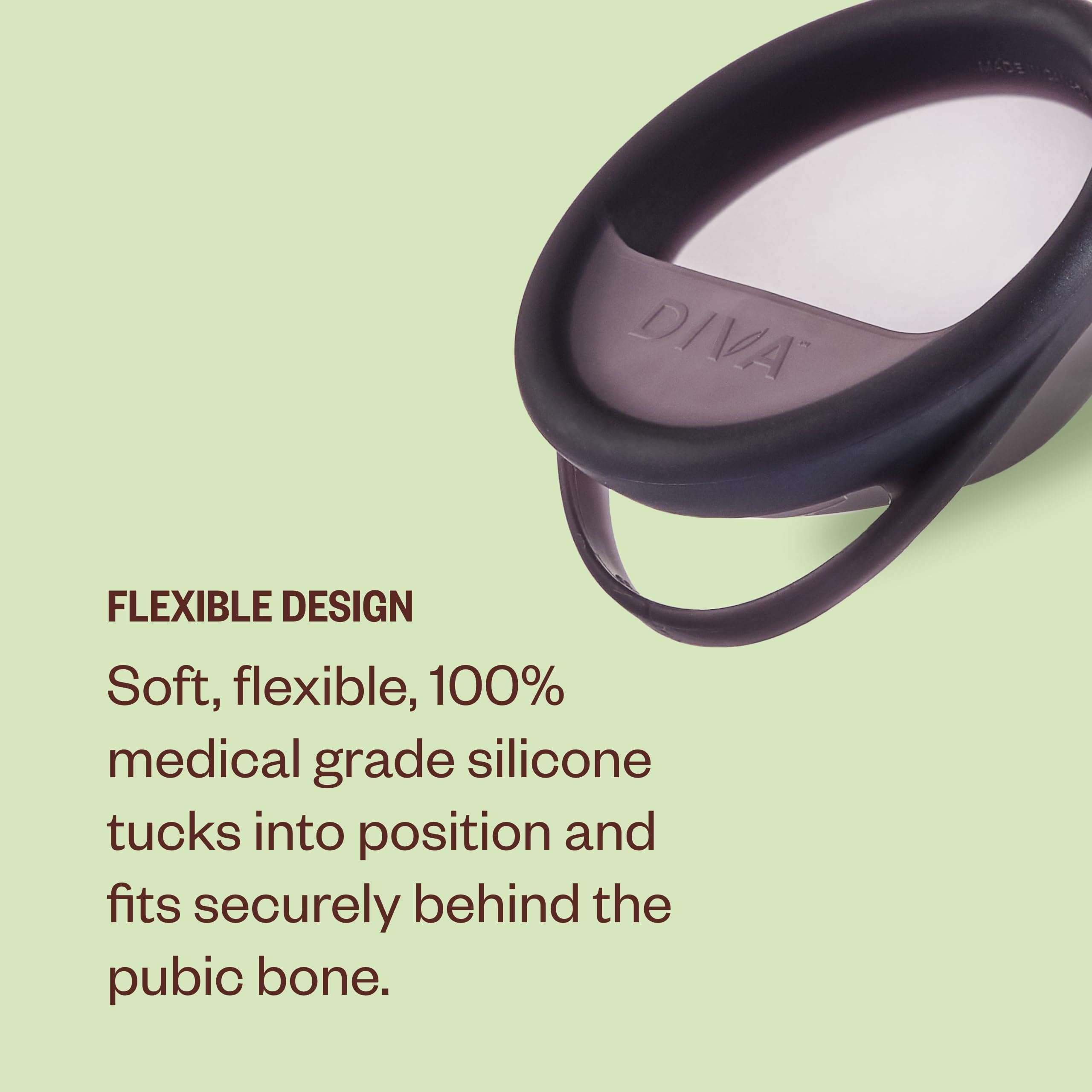Diva Disc diseño ovalado y borde flexible facilita la inserción