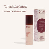 DIVA Refresher: aplicación rápida sin fragancia para higiene íntima