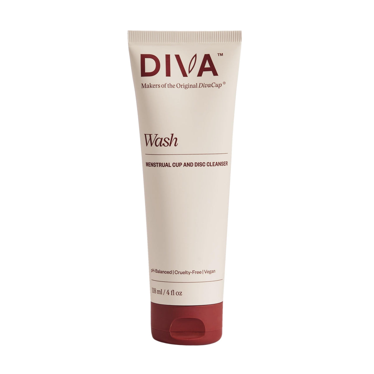DIVA Wash junto a copa menstrual, limpieza suave con una gota