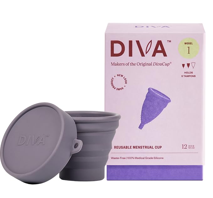 DivaCup modelo 1, copa silicona médica, capacidad para flujo medio-alto.