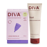 DivaCup Modelo 1 en silicona médica para flujo medio a alto.