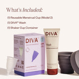 DIVA Cup Modelo 2 con capacidad equivalente a 5 tampones para días activos.