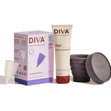 DIVA Cup Modelo 2 en uso para canal vaginal amplio, comodidad duradera.