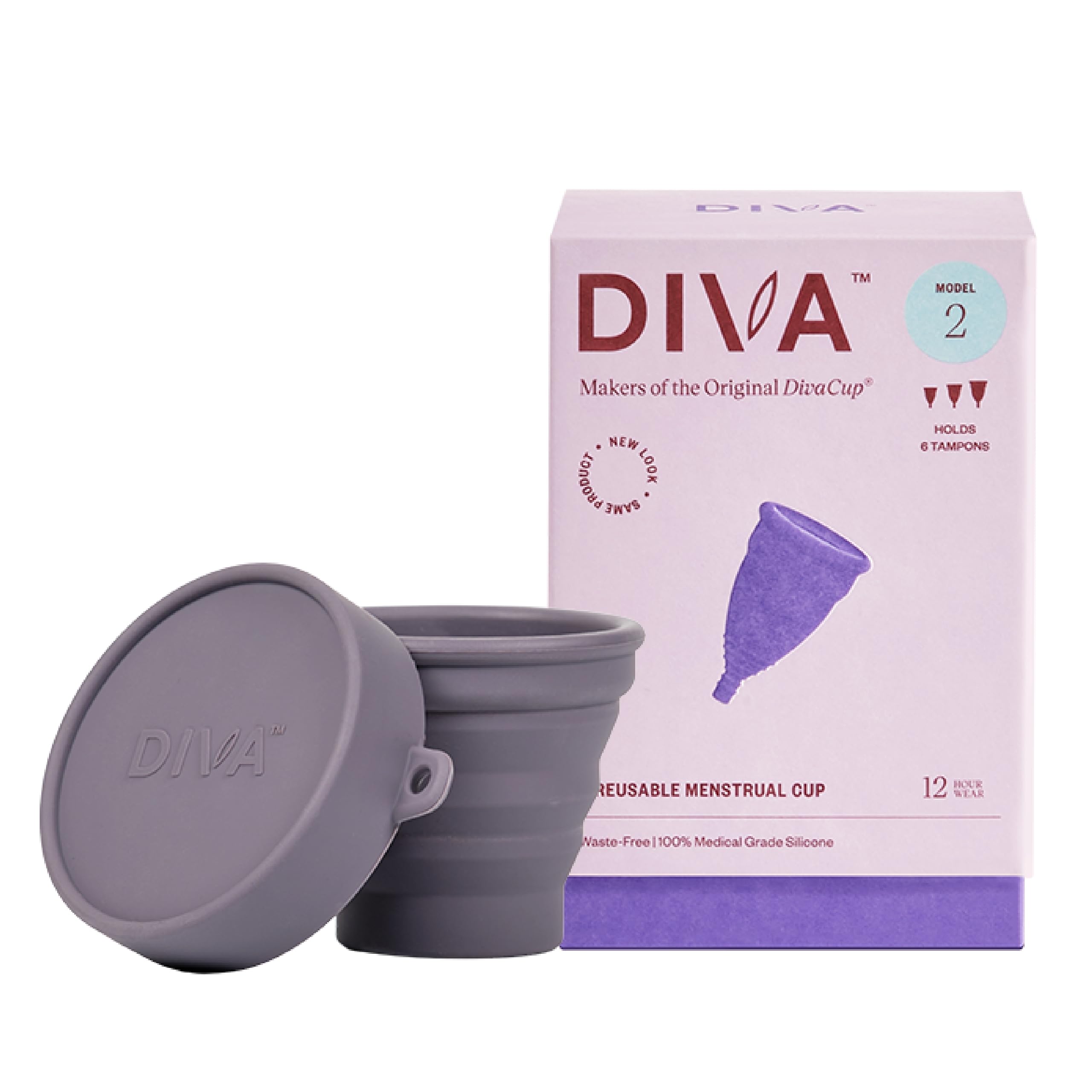 DIVA Cup Modelo 2 copa menstrual, ergonomía para comodidad diaria.