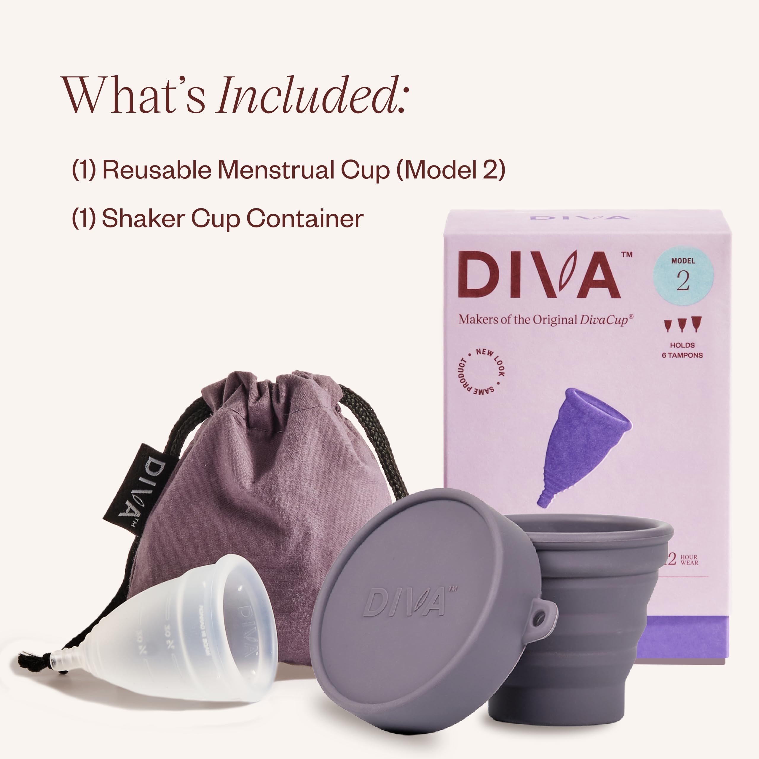 DIVA Cup Modelo 2 silicona médica, seguridad y durabilidad.