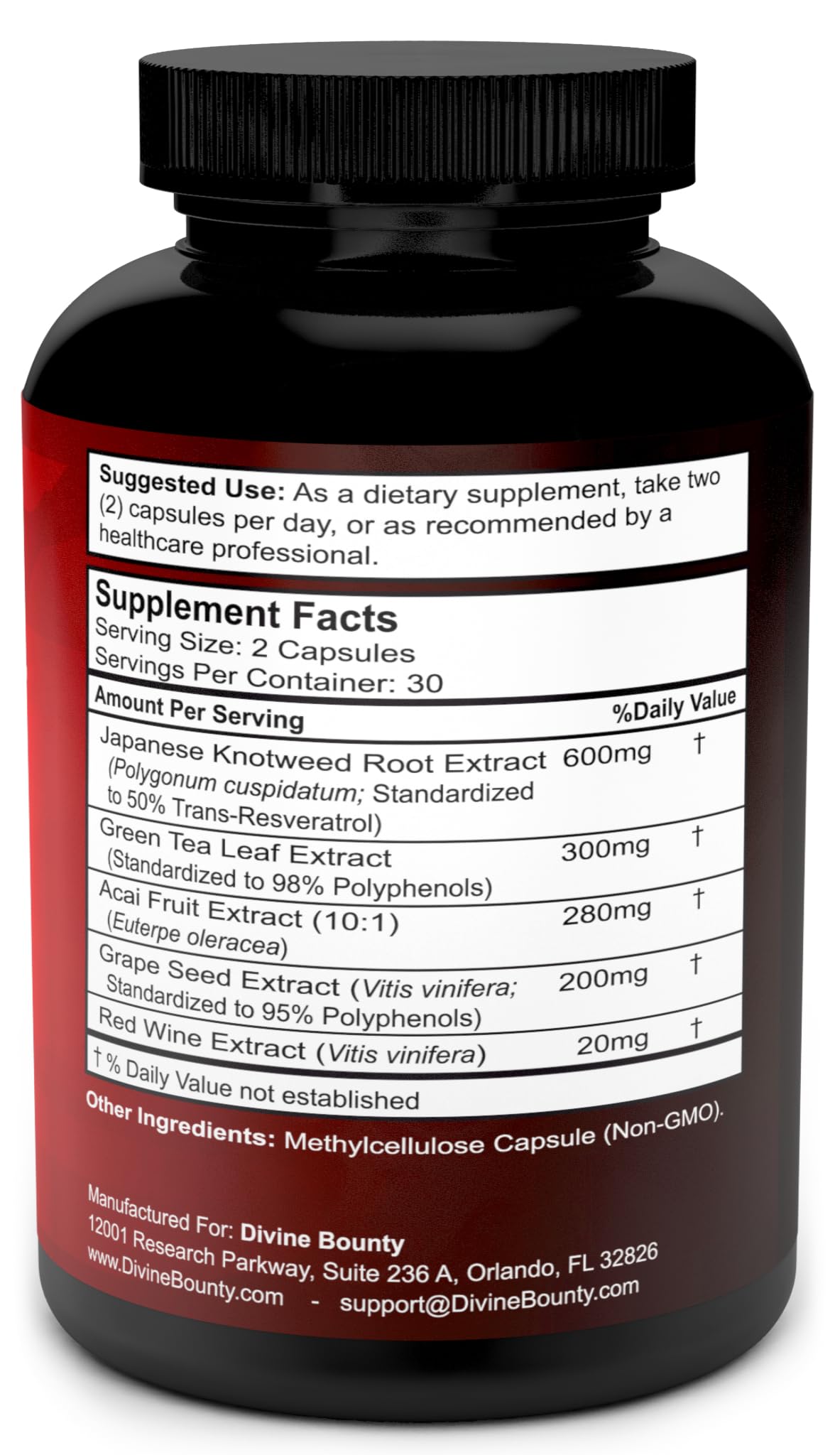 Divine Bounty extracto de semilla de uva para apoyo antioxidante