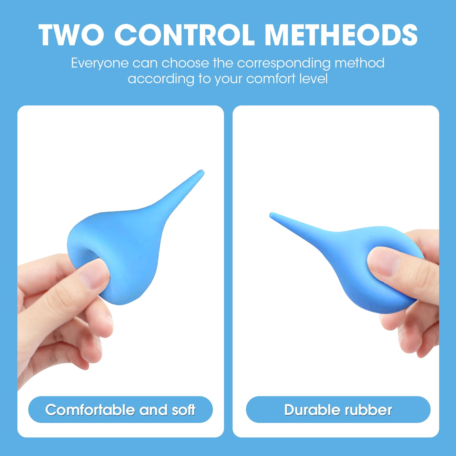 Jeringa bulbo DJBVHSF 65ml con control de flujo para limpieza diaria.