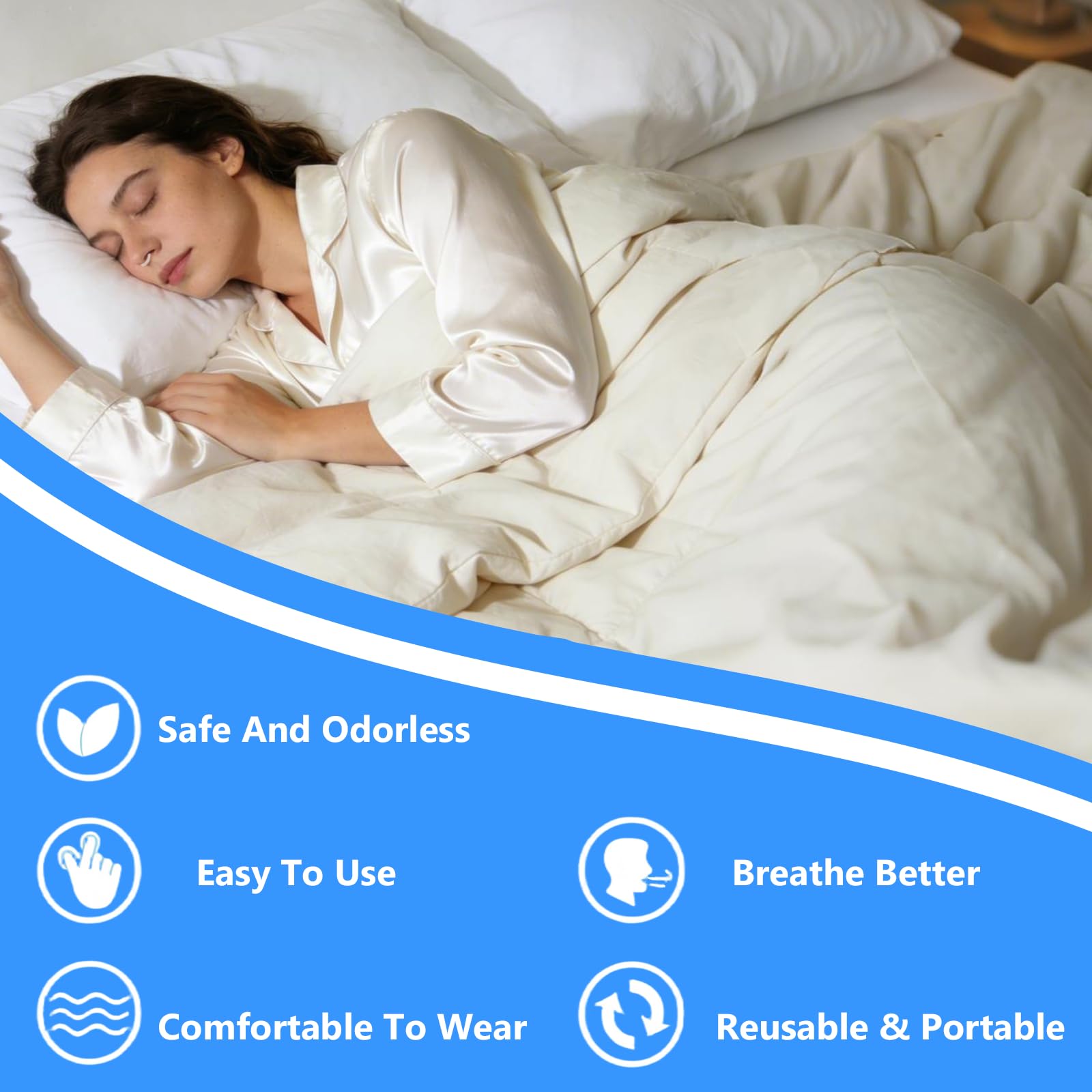 DKMambo silicona suave clip anti-ronquidos para uso cómodo nocturno
