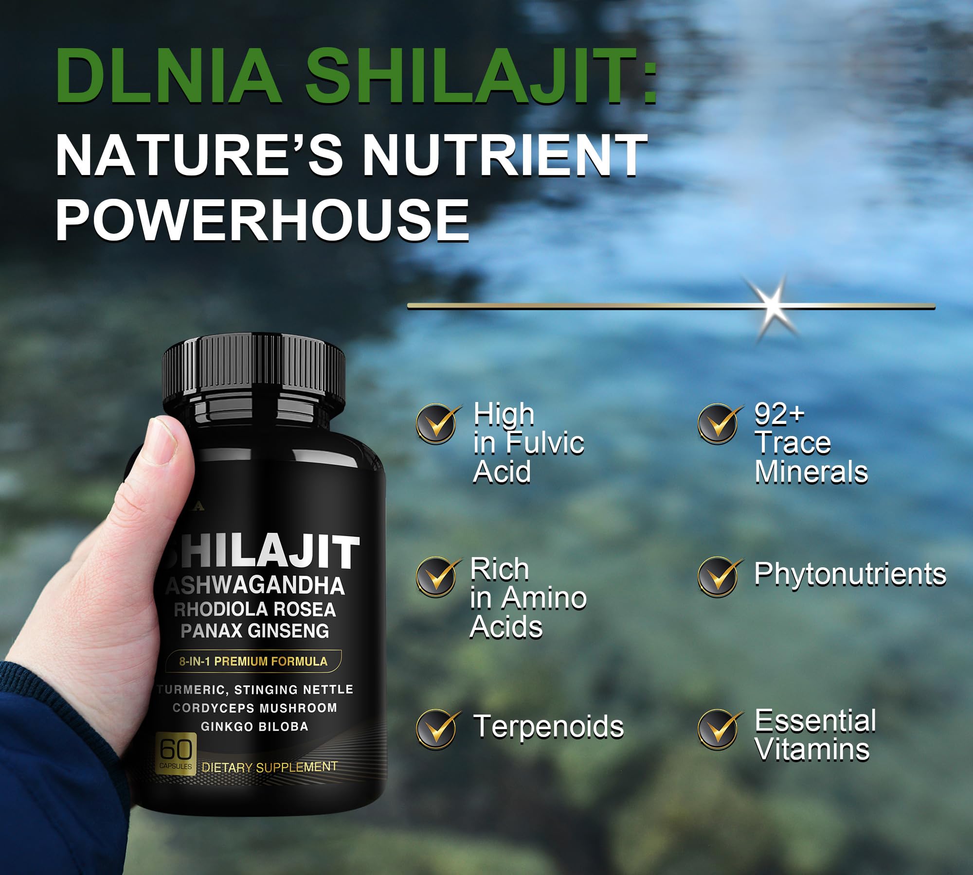 DLNIA Minerales Fulvicos: nutrientes esenciales para el día a día.