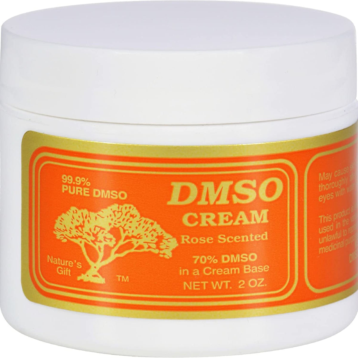 DMSO crema aroma rosa en frasco de 2 oz para uso diario
