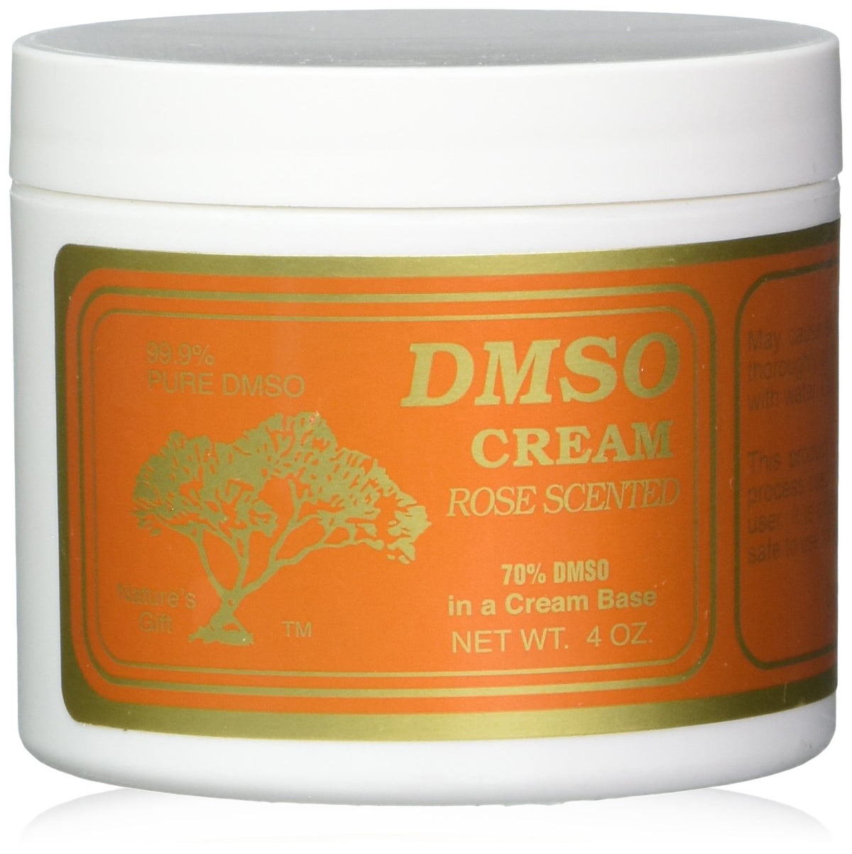 DMSO Crema Rosa frasco frontal para hidratación suave de la piel
