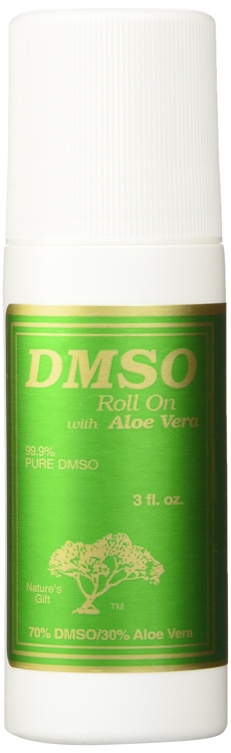 DMSO Roll-On 70/30 Aloe Plast, frente del envase, aplicación tópica suave.