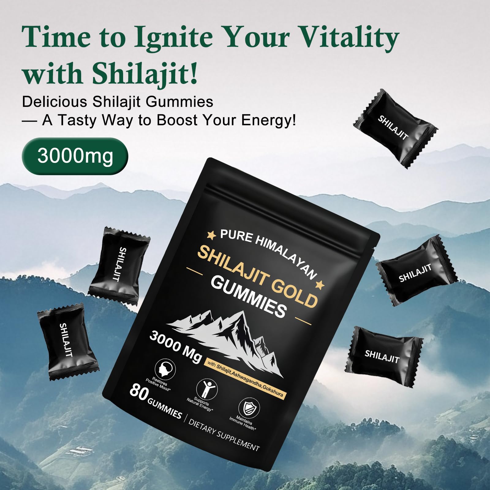 Dmtdnid gomitas shilajit envase portátil para viaje
