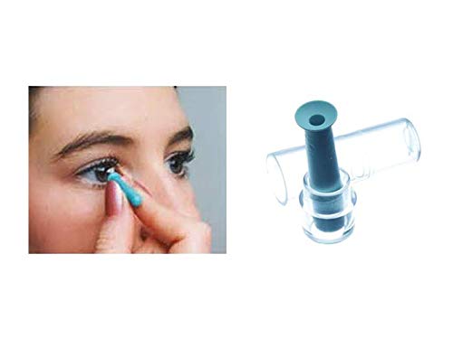 Diseño ergonómico en azul para retirada precisa de lentes
