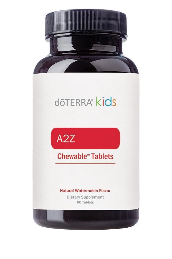 doTERRA a2z tabletas masticables sabor sandía en bote, fáciles de tomar
