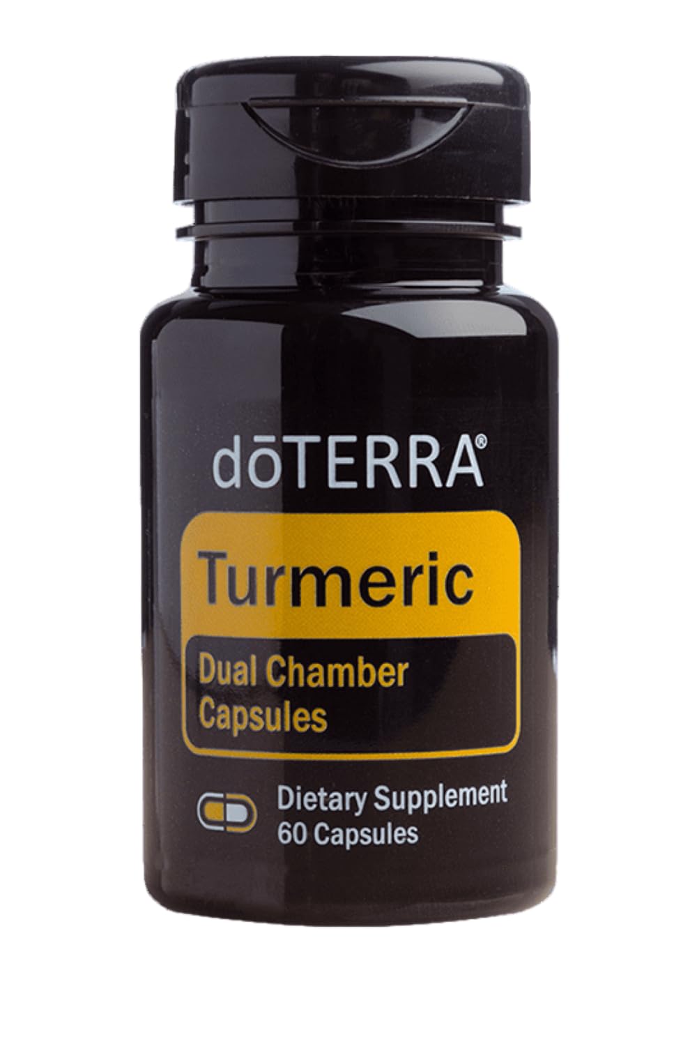 doTERRA cúrcuma cápsulas de doble cámara para apoyo diario al bienestar