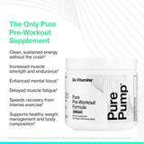 PurePump polvo disuelto se mezcla fácilmente para energía sostenida.