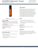 doTERRA Motivate Touch, ingredientes clave para un aroma estimulante.