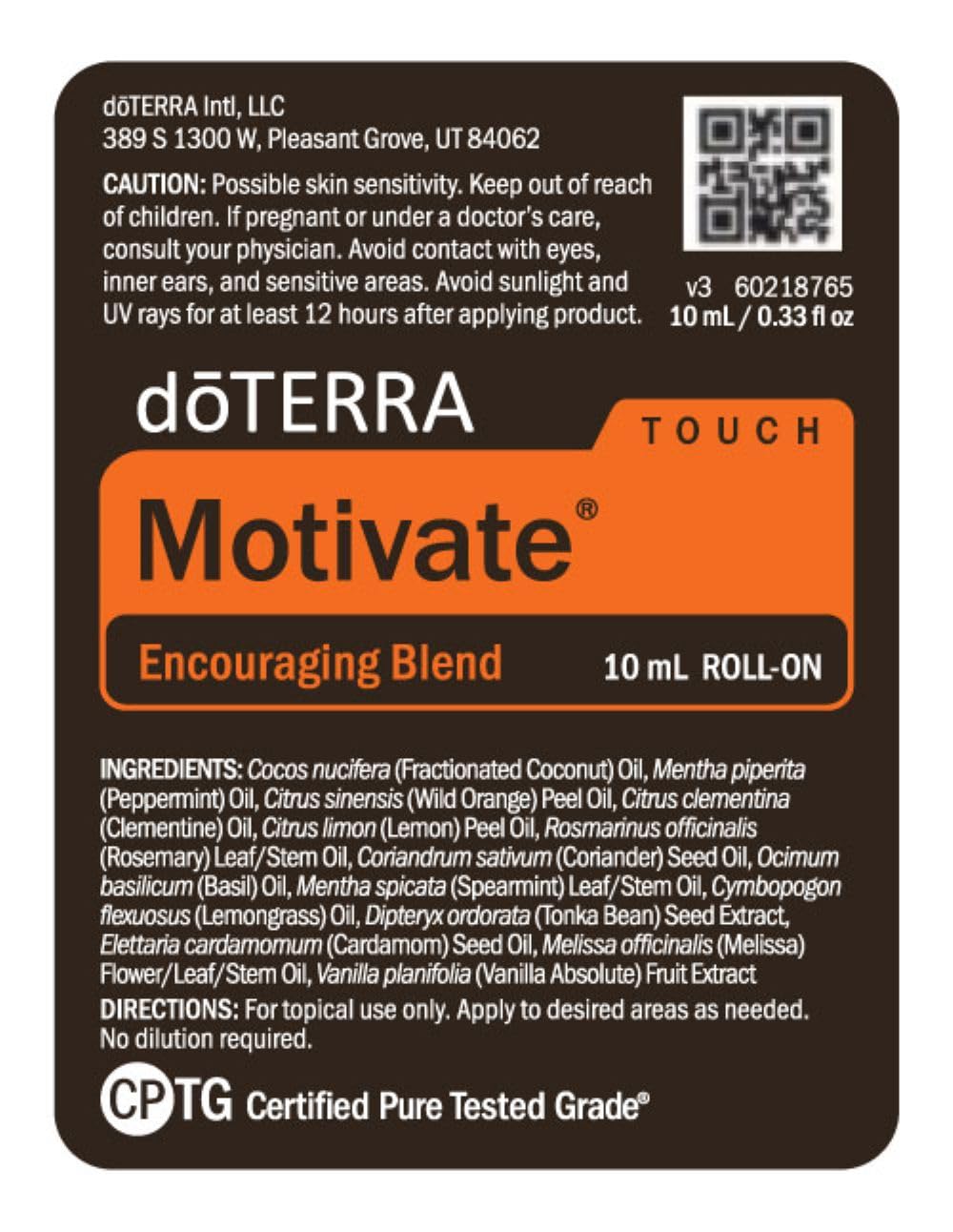 doTERRA Motivate Touch, uso diario en cualquier momento de la jornada.