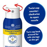 Doctor Butler's Hemorroides aerosol, hecho en Estados Unidos.