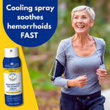Doctor Butler's Hemorroides aerosol, pulverización continua para uso preciso.