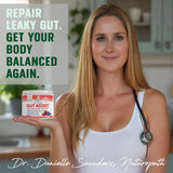 Polvo de Doctor Danielle Leaky Gut Support, textura suave para batidos.