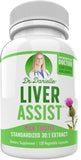 Doctor Danielle Liver Assist: botella vertiendo, apoyo diario para el hígado.