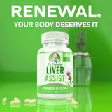 Doctor Danielle Liver Assist: etiqueta orgánica, ingredientes naturales para apoyo hepático.