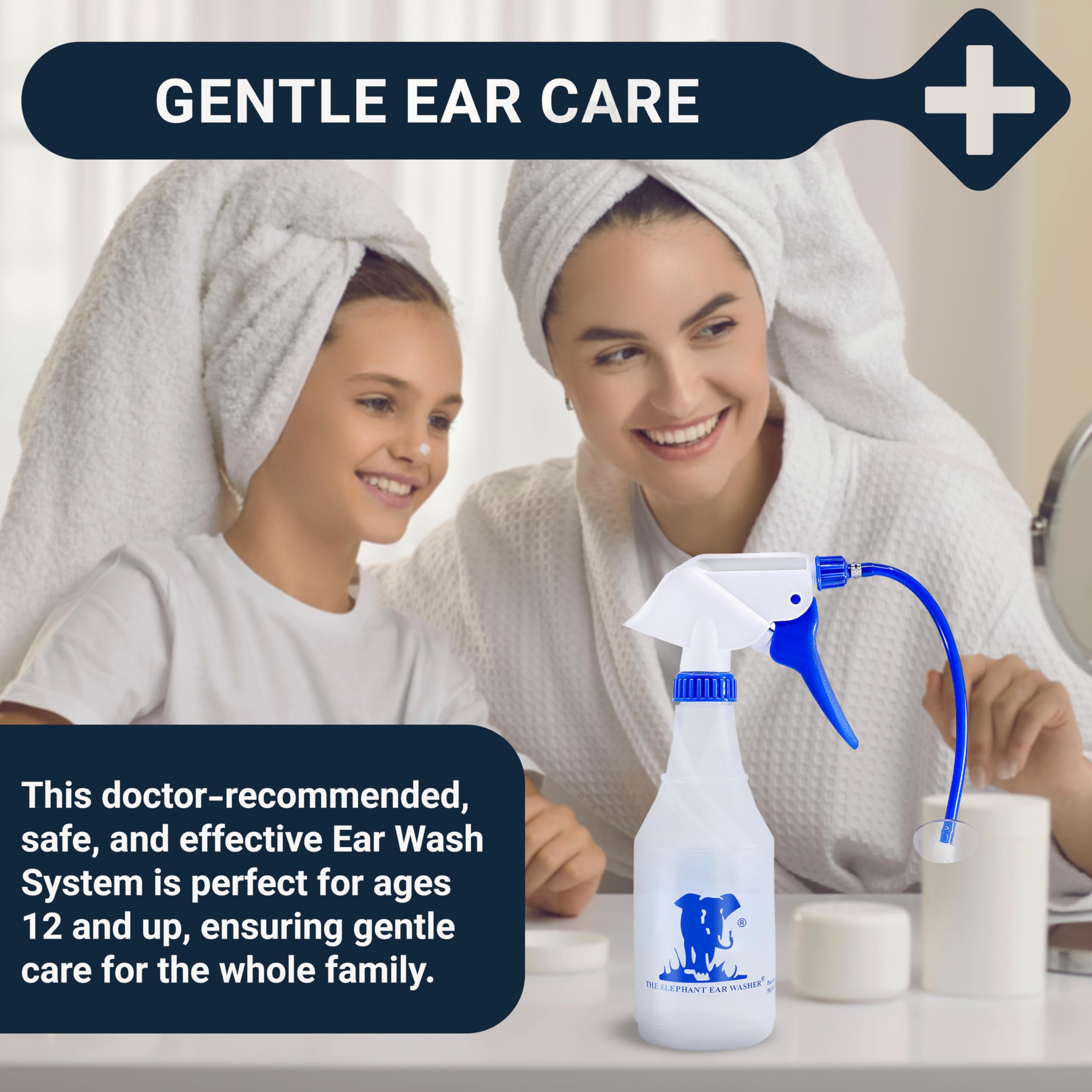 Uso doméstico del sistema Elephant Ear Washer de Doctor Easy
