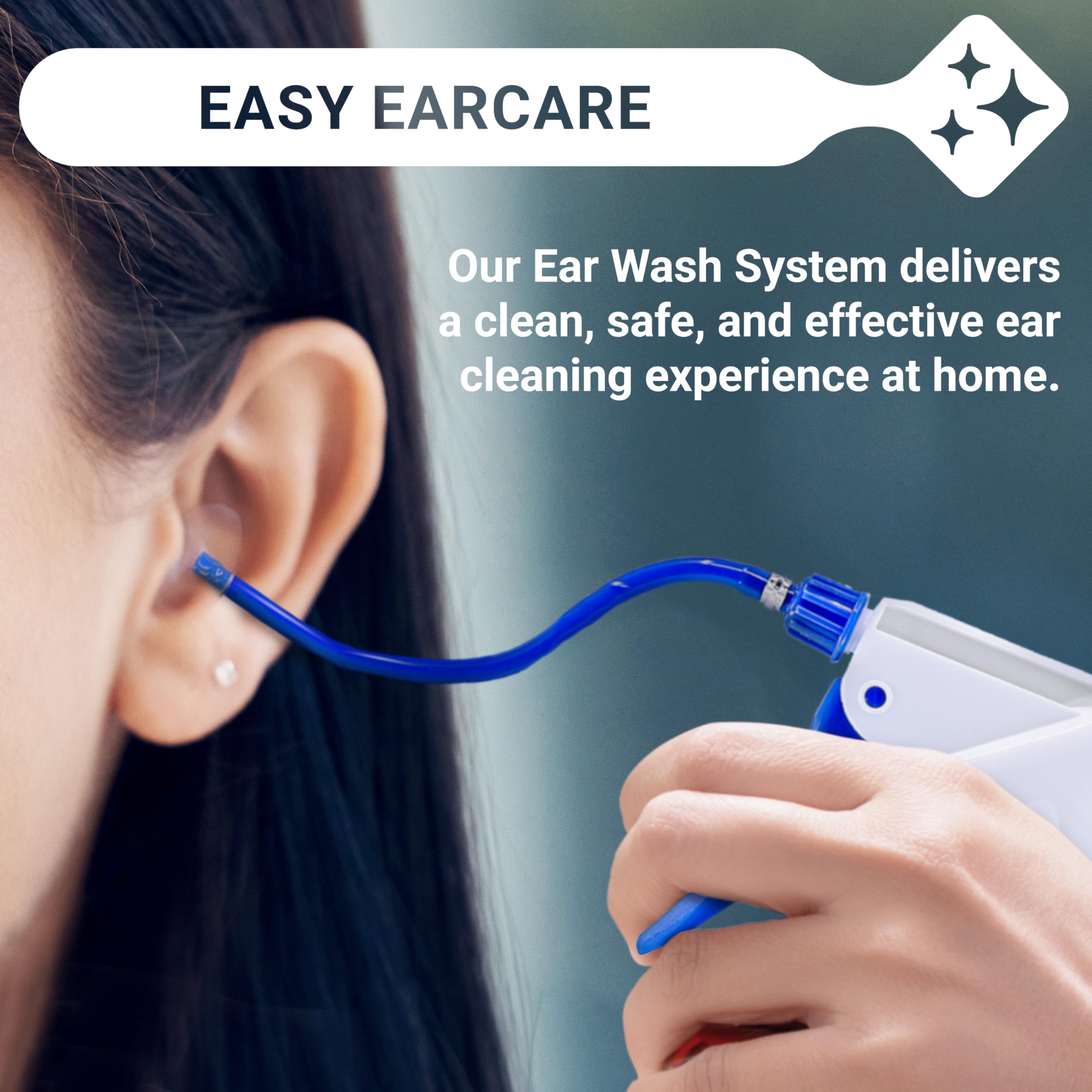 Uso con una mano del sistema Elephant Ear Washer de Doctor Easy